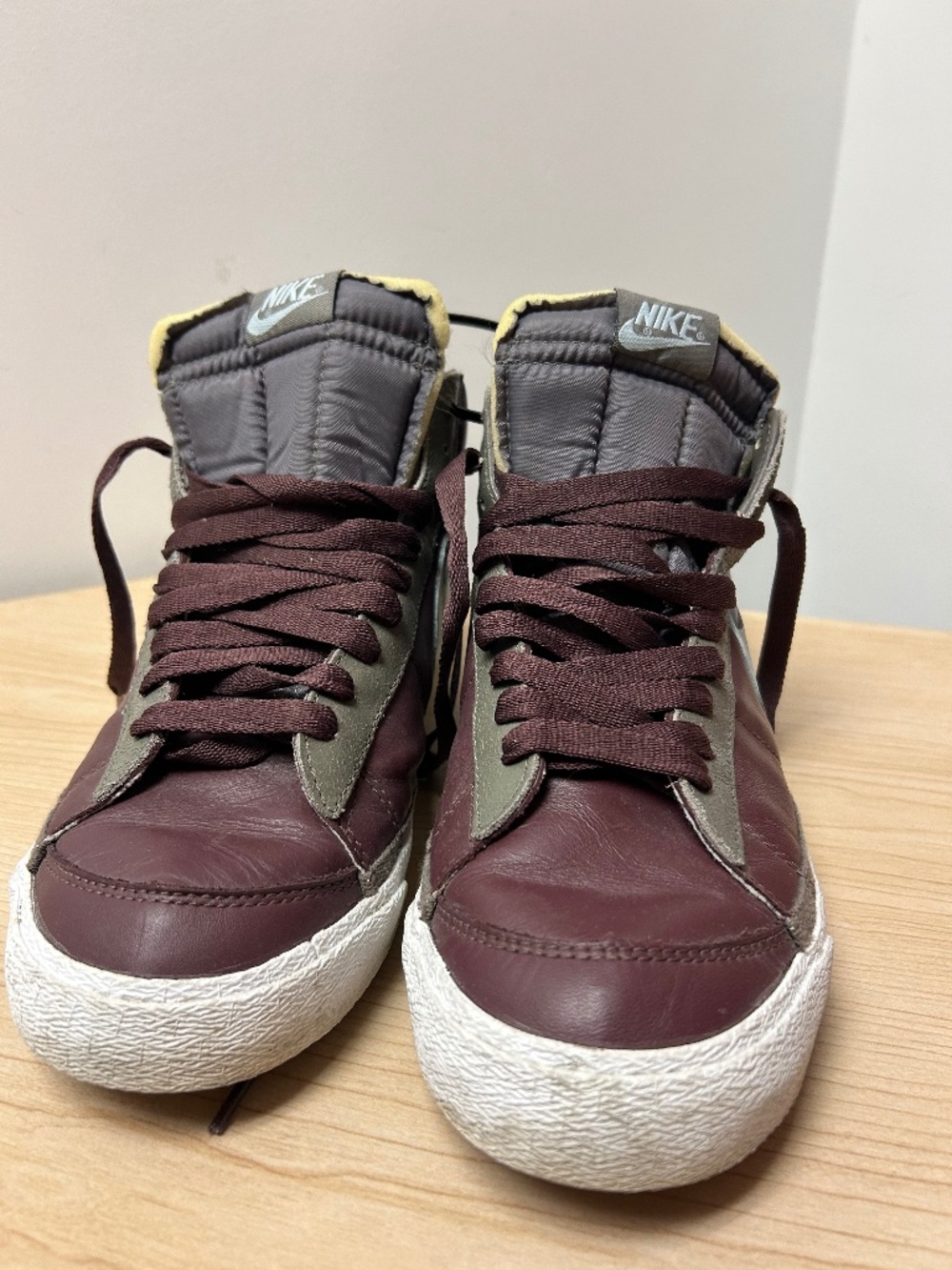 Vintage Nike Blazer Mid 306972-371 in burgundy/mahogany leather Size 12